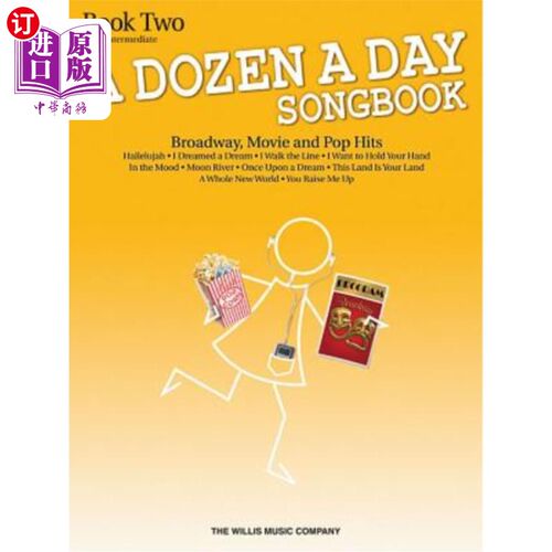 海外直订A Dozen a Day Songbook - Book 2: Early Intermediate Level 一天一打歌-书2:早期中级水平