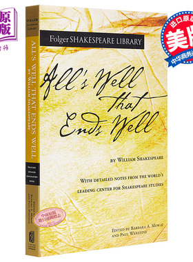 现货 Alls Well That Ends Well 英文原版 皆大欢喜 William Shakespeare 福尔杰莎士比亚图书馆【中商原版】
