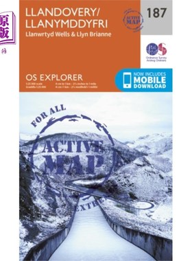 海外直订Llandovery, Llanwrtyd Wells and Llyn Brianne 兰多维、兰蒂德·威尔斯和林·布莱安