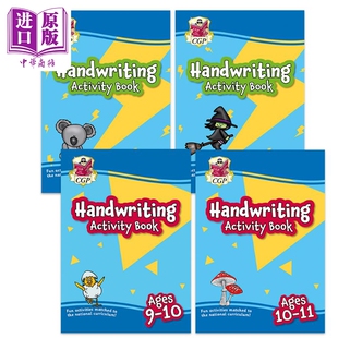 预售 英国CGP原版 New Handwriting Activity Book 7-11岁小学三四五六年级书写活动练习册4册套装Ages 7-11 Year 3-6 【中商原版?