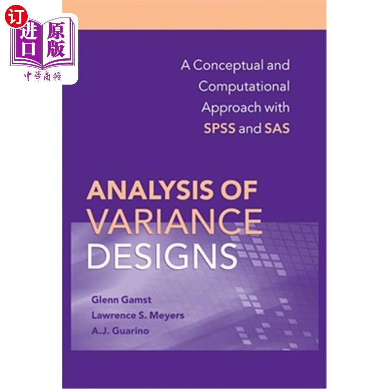 海外直订Analysis of Variance Designs 差异设计分析