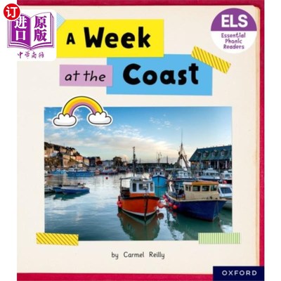 海外直订Essential Letters and Sounds: Essential Phonic R... 基本字母和发音:基本语音阅读:牛津阅读第四级:在海边的一周