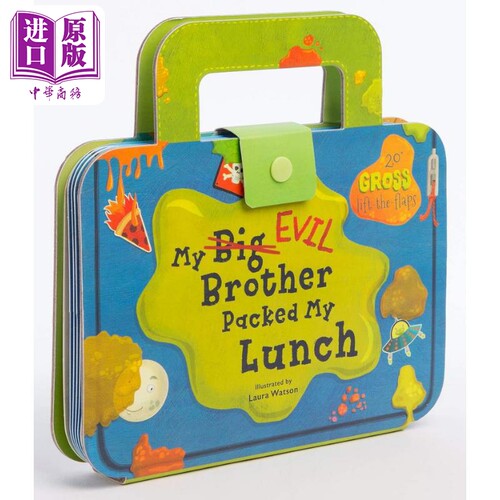 异形书 午餐盒 My Big Evil Brother Packed My Lunch 英文原版 儿童纸板书翻翻书 活动与玩具书 绘本图画书 进口【中商原版?