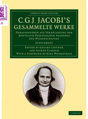海外直订德语 C. G. J. Jacobi's Gesammelte Werke C. G. J.雅可比的《生命》
