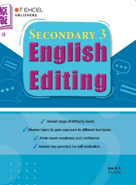 现货 新加坡教辅 English Editing Sec 3 英语改错填空指导 中学三年级【中商原版】