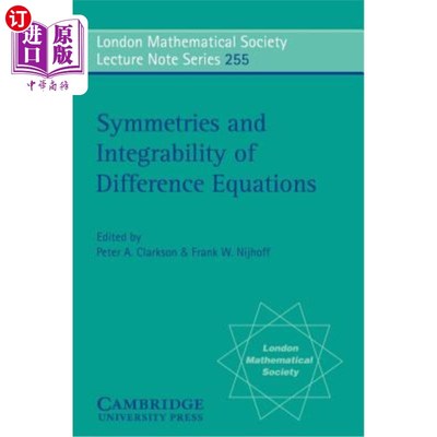 海外直订Symmetries and Integrability of Difference Equations 差分方程的对称性与可积性