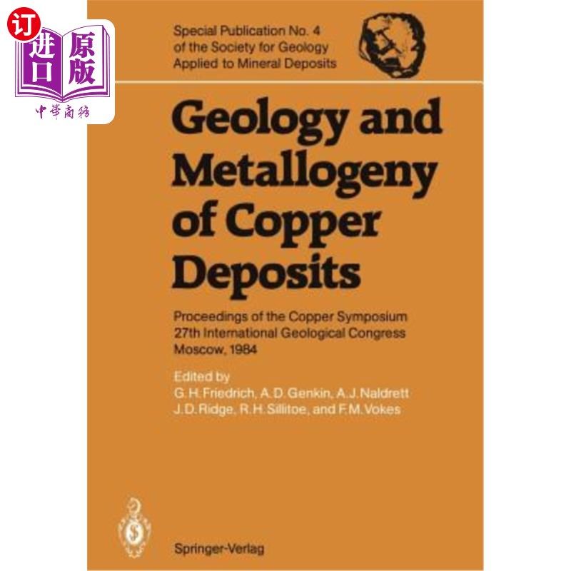 海外直订geology and metallogeny of copper deposits: proceedings
