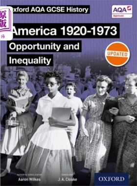 海外直订Oxford AQA GCSE History: America 1920-1973: Oppo... 牛津AQA GCSE历史:美国1920-1973:机会和不平等学生书