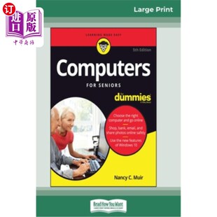高级电脑傻瓜版 16页大印刷 Dummies 16pt Large Edition Seniors 5th 第5版 海外直订Computers Print For