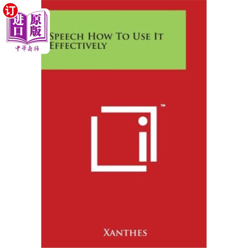 海外直订Speech How To Use It Effectively 如何有效利用
