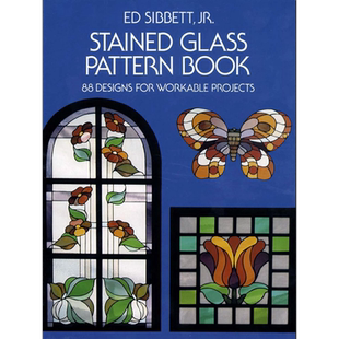 预售 Stained Glass Pattern Book: 88 Designs for Workable Projects 进口艺术 彩色玻璃图案书【中商原版】