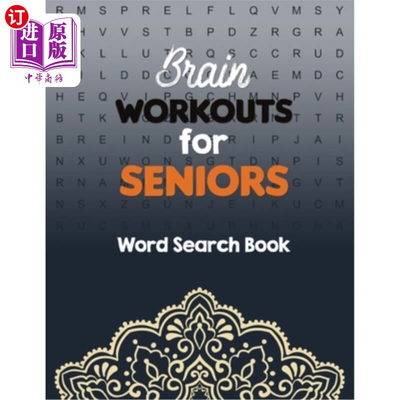 海外直订Brain Workouts for Seniors: Word Search Book Easy-to-see Full Page Seek and Circ 大脑锻炼老年人:词搜索书容
