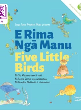 海外直订Five Little Birds: E Rima Nga Manu 五只小鸟:E Rima Nga Manu