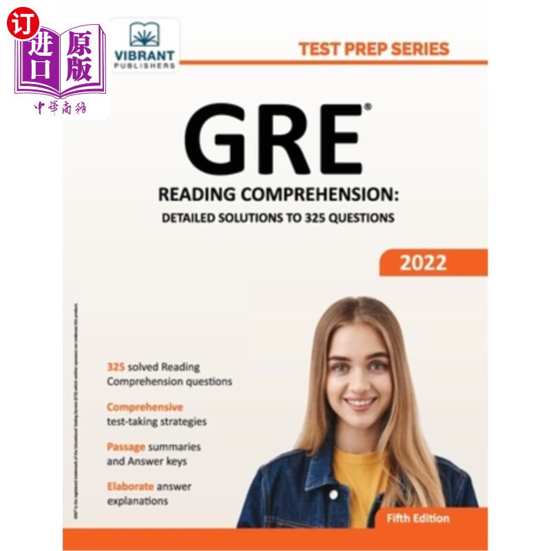 海外直订GRE Reading Comprehension: Detailed Solutions to 325 Questions GRE阅读理解:325题的详细解答