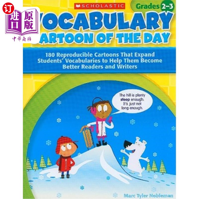 海外直订Vocabulary Cartoon of the Day, Grades 2-3: 180 Reproducible Cartoons That Expand 一天的卡通词汇，2-3年级：1