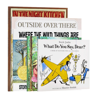 Maurice Sendak莫里斯桑达克图画书4册野兽国 午夜厨房 在那遥远的地方英文原版Where the Wild Things Are凯迪克大奖作品4册