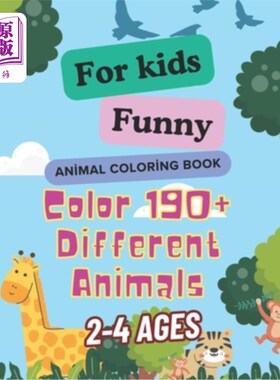 海外直订Colorful Creatures: A Fun and Educational Coloring Book for 2-4 Year Olds: Disco 彩色生物：一本适合2-4岁儿