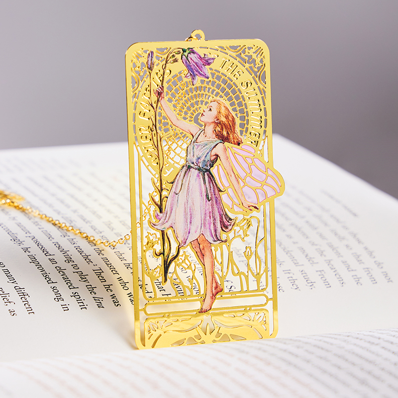 夏日花仙子金属书签中商文创