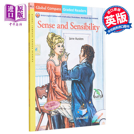 现货 Sense and Sensibility 理智与情感 B1级 英式英语 分级读物 Global ELT Graded Reader 配在线音频不含CD