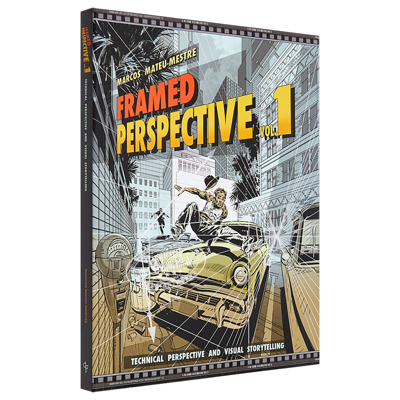 Framed Perspective Vol.1 进口艺术 框架透视教学1 Marcos Mateu-Mestre 视觉讲故事技术制图草图绘制镜头设计【中商原版】