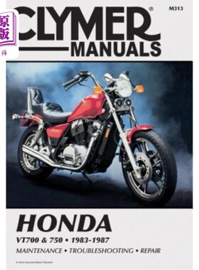 海外直订Clymer Honda Vt700 & 750, 1983-1987: Service, Repair, Maintenance Clymer Honda Vt700和750，1983-19
