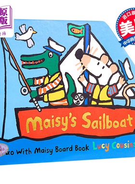 小鼠波波的帆船 Maisys Sailboat 廖彩杏书单 低幼韵律启蒙纸板书 0~3岁 英文原版 英文启蒙 小鼠波波【中商原版】