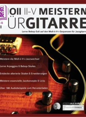 海外直订德语 Moll-II-V Meistern Für Gitarre Moll-II-V Meistern Für Gitarre