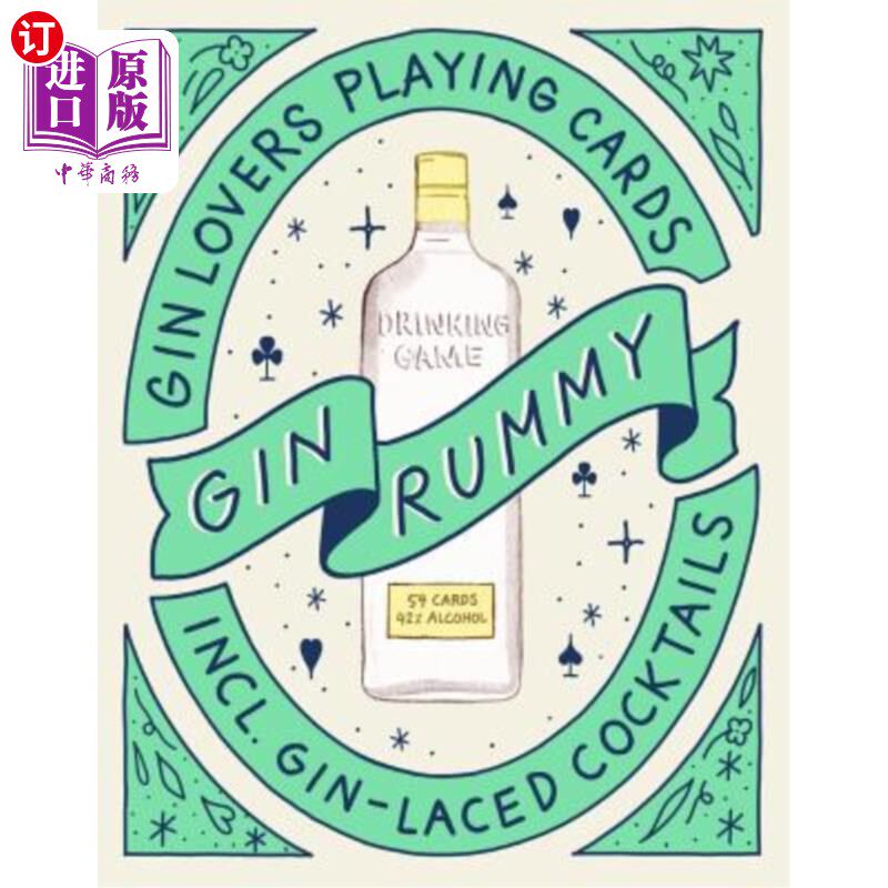 海外直订Gin Rummy: Gin Lovers Playing Cards 杜松子酒拉米:杜松子酒爱好者打牌