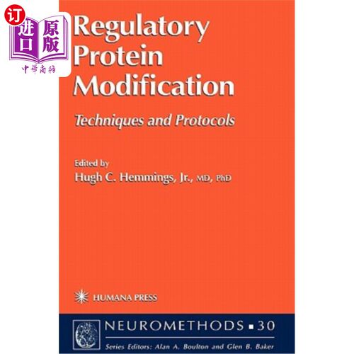 海外直订医药图书Regulatory Protein Modification: Techniques and Protocols 调控蛋白修饰：技术和程序