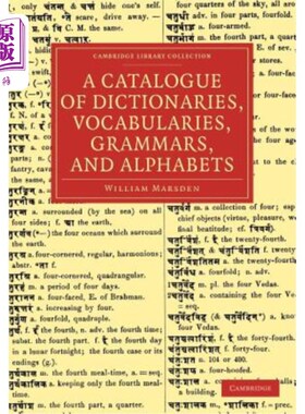 海外直订A Catalogue of Dictionaries, Vocabularies, Grammars, and Alphabets 词典、词汇表、语法表和字母表的目录