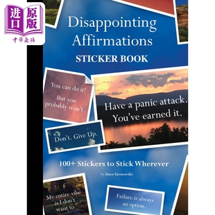 令人失望的肯定贴纸书 100多张可粘贴的贴纸 Disappointing Affirmations Sticker Book 英文原版 Dave Tarnowski【中商原版?