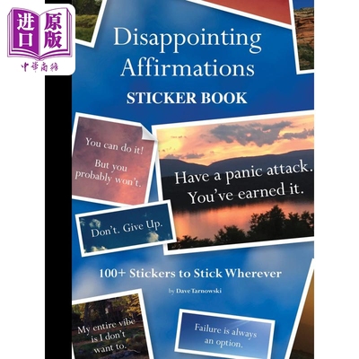 令人失望的肯定贴纸书 100多张可粘贴的贴纸 Disappointing Affirmations Sticker Book 英文原版 Dave Tarnowski【中商原版?