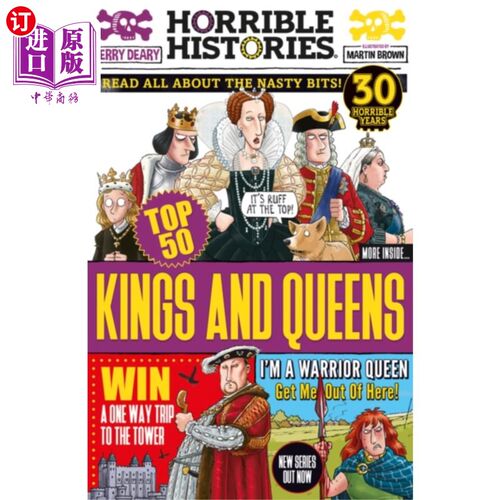 海外直订Top 50 Kings and Queens 前50名国王和王后