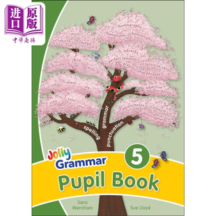 Grammar 英文原版 学生用书 Jolly 英式 进口 Letters Pupil 中商原版 英语版 Precursive 手写体字母 快乐语法5 Book