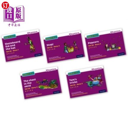 海外直订Read Write Inc. Phonics: Purple Set 2A Storybook... Read Write公司拼读:紫色套装2A故事书混合包5本