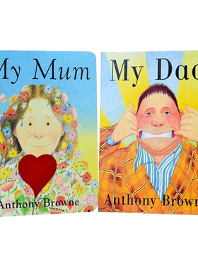 纸板书 英文原版 My Mum My Dad我爸爸我妈妈 英语 英语启蒙 大奖作者 安东尼布朗Anthony Browne