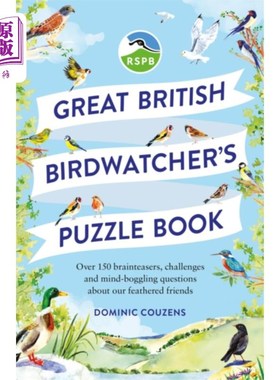 海外直订RSPB Great British Birdwatcher's Puzzle Book 皇家鸟类保护协会英国观鸟者拼图书