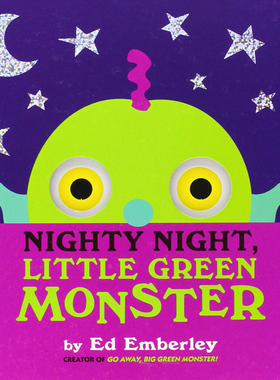 现货 【中商原版】晚安，小绿怪 英文原版 Nighty Night, Little Green Monster 精装 睡前故事绘本 亲子互动绘本 3-6岁
