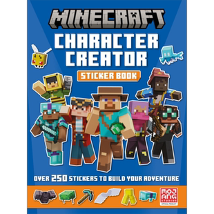 我的世界 角色创意贴纸书 英文原版 MC游戏周边书 Minecraft Character Creator Sticker Book Mojang AB