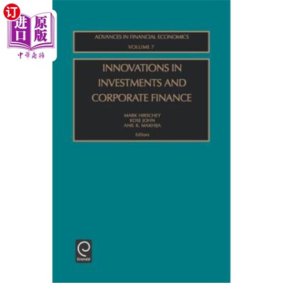海外直订Innovations in Investments and Corporate Finance 投资和企业融资方面的创新