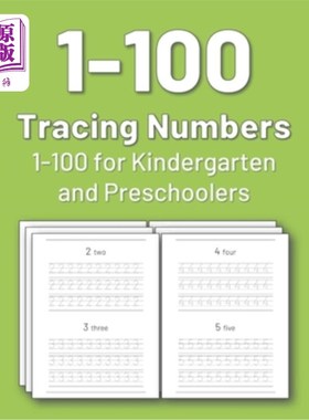 海外直订Tracing Numbers 1-100 for Kindergarten and Preschoolers: Numbers tracing book fo 幼儿园和学龄前儿童数字追踪