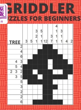 海外直订Griddler Puzzles For Beginners: Nonogram Hanjie Picross Puzzles Book 初学拼字游戏:非图解韩杰小拼图书