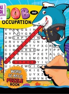 海外直订Job and Occupation Word Search Puzzle Book: Easy and Fun Activity Learning Workb 工作和职业单词搜索益智书：