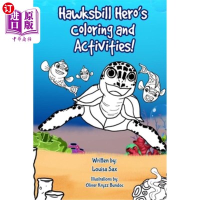 海外直订Hawksbill Hero's Coloring and Activities! 玳瑁英雄的色彩和活动!