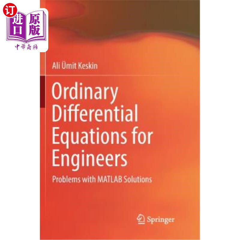 海外直订Ordinary Differential Equations for Engineers: Problems with MATLAB Solutions 工程师的常微分方程：matlab解