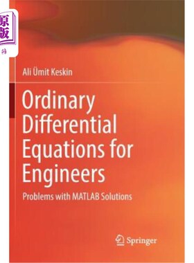海外直订Ordinary Differential Equations for Engineers: Problems with MATLAB Solutions 工程师的常微分方程：matlab解