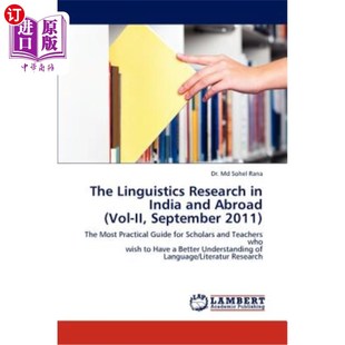 Vol 语言学研究 第二卷 Linguistics Research and 2011 India September 印度和国外 Abroad 海外直订The