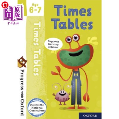 海外直订Progress with Oxford: Times Tables Age 6-7 牛津大学的进步:6-7岁的时代表