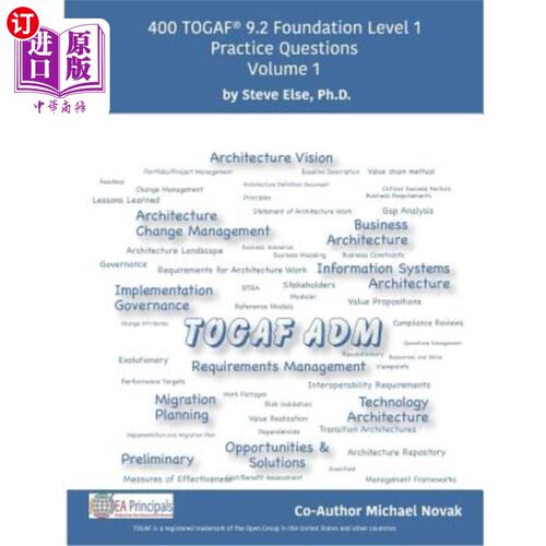 海外直订Togaf 9.2 Foundation Level 1 Practice Questions Volume 1 TUAF 9.2基础级1练习题第1卷