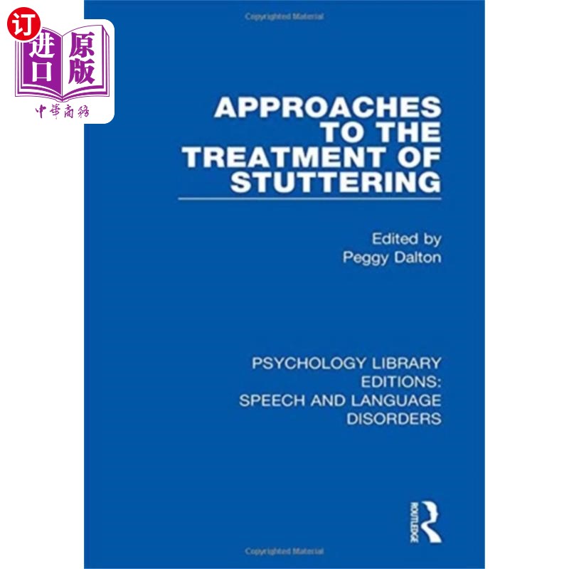 海外直订Approaches to the Treatment of Stuttering 治疗口吃的方法